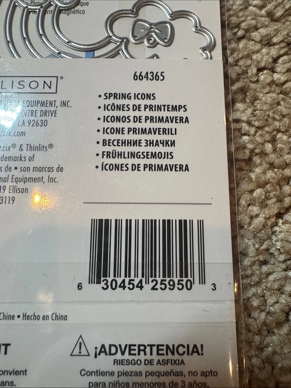 Sizzix Thinlits Spring Icons Die Set